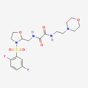 N1-((3-((2,5-difluorophenyl)sulfonyl)oxazolidin-2-yl)methyl)-N2-(2-morpholinoethyl)oxalamide
