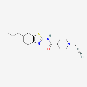 molecular formula C19H27N3OS B2983469 1-(prop-2-yn-1-yl)-N-(6-propyl-4,5,6,7-tetrahydro-1,3-benzothiazol-2-yl)piperidine-4-carboxamide CAS No. 1318542-22-1