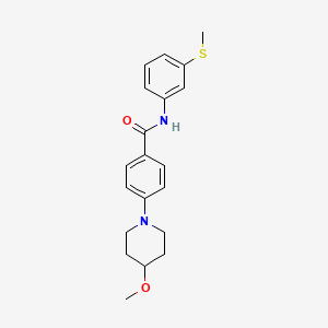 molecular formula C20H24N2O2S B2983476 4-(4-methoxypiperidin-1-yl)-N-(3-(methylthio)phenyl)benzamide CAS No. 2034247-20-4