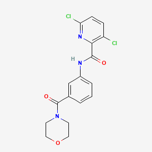3,6-dichloro-N-[3-(morpholine-4-carbonyl)phenyl]pyridine-2-carboxamide