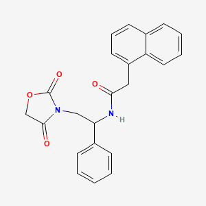 molecular formula C23H20N2O4 B2983490 N-(2-(2,4-dioxooxazolidin-3-yl)-1-phenylethyl)-2-(naphthalen-1-yl)acetamide CAS No. 2034251-60-8