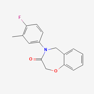 molecular formula C16H14FNO2 B2983494 4-(4-fluoro-3-methylphenyl)-4,5-dihydro-1,4-benzoxazepin-3(2H)-one CAS No. 1326851-63-1