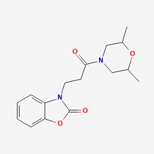 molecular formula C16H20N2O4 B2983499 3-(3-(2,6-dimethylmorpholino)-3-oxopropyl)benzo[d]oxazol-2(3H)-one CAS No. 851988-75-5