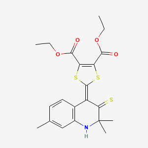 diethyl 2-(2,2,7-trimethyl-3-thioxo-2,3-dihydroquinolin-4(1H)-ylidene)-1,3-dithiole-4,5-dicarboxylate