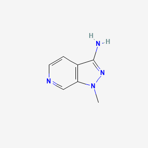 molecular formula C7H8N4 B2983538 1-methyl-1H-pyrazolo[3,4-c]pyridin-3-amine CAS No. 1557979-67-5
