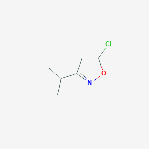 molecular formula C6H8ClNO B2983541 5-chloro-3-(propan-2-yl)-1,2-oxazole CAS No. 1520916-39-5
