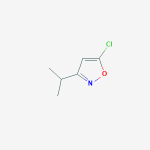 molecular formula C6H8ClNO B2983541 5-氯-3-丙-2-基-1,2-恶唑 CAS No. 1520916-39-5