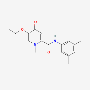 molecular formula C17H20N2O3 B2983545 N-(3,5-dimethylphenyl)-5-ethoxy-1-methyl-4-oxo-1,4-dihydropyridine-2-carboxamide CAS No. 1105221-04-2