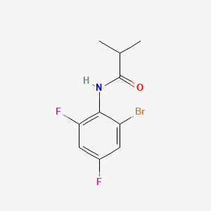 molecular formula C10H10BrF2NO B2983547 N-(2-溴-4,6-二氟苯基)-2-甲基丙酰胺 CAS No. 497061-27-5