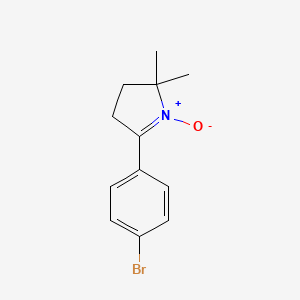 molecular formula C12H14BrNO B2983551 5-(4-bromophenyl)-2,2-dimethyl-3,4-dihydro-2H-pyrrolium-1-olate CAS No. 400085-25-8