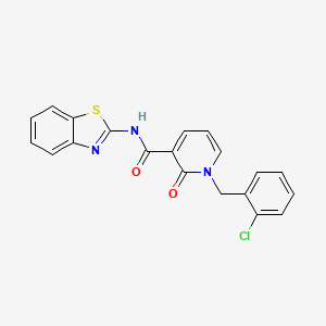molecular formula C20H14ClN3O2S B2983554 N-(benzo[d]thiazol-2-yl)-1-(2-chlorobenzyl)-2-oxo-1,2-dihydropyridine-3-carboxamide CAS No. 899754-14-4