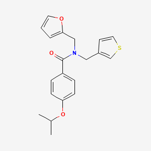 molecular formula C20H21NO3S B2983557 N-(furan-2-ylmethyl)-4-isopropoxy-N-(thiophen-3-ylmethyl)benzamide CAS No. 1219841-80-1