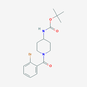 molecular formula C17H23BrN2O3 B2983609 tert-Butyl 1-(2-bromobenzoyl)piperidin-4-ylcarbamate CAS No. 1286275-10-2