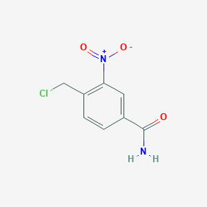 molecular formula C8H7ClN2O3 B2983702 4-(Chloromethyl)-3-nitrobenzamide CAS No. 875157-03-2