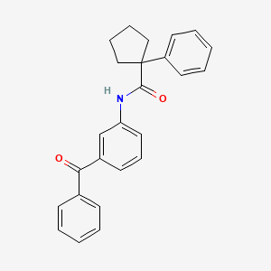 molecular formula C25H23NO2 B2983723 N-(3-benzoylphenyl)-1-phenylcyclopentane-1-carboxamide CAS No. 1022146-33-3