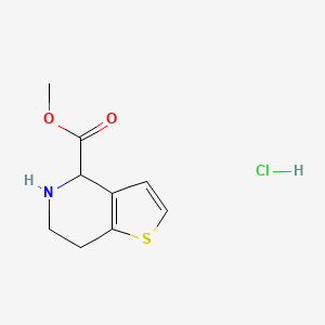 molecular formula C9H12ClNO2S B2983780 Methyl 4,5,6,7-tetrahydrothieno[3,2-c]pyridine-4-carboxylate hydrochloride CAS No. 93851-19-5