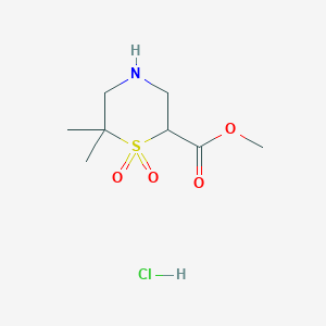 Methyl 6,6-dimethyl-1,1-dioxo-1,4-thiazinane-2-carboxylate;hydrochloride