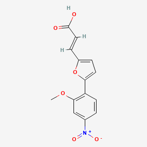 molecular formula C14H11NO6 B2983856 (2E)-3-[5-(2-methoxy-4-nitrophenyl)furan-2-yl]prop-2-enoic acid CAS No. 765926-61-2