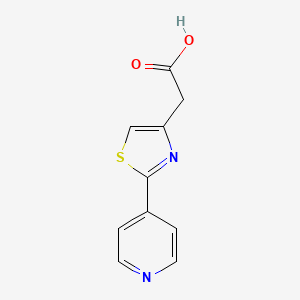 molecular formula C10H8N2O2S B2983896 (2-Pyridin-4-yl-thiazol-4-yl)-acetic acid CAS No. 31112-92-2
