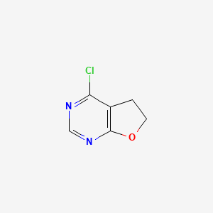 molecular formula C6H5ClN2O B2983911 4-Chloro-5,6-dihydrofuro[2,3-d]pyrimidine CAS No. 1378831-86-7