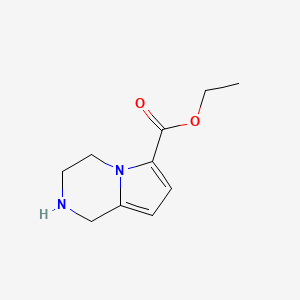 molecular formula C10H14N2O2 B2983954 Ethyl 1,2,3,4-tetrahydropyrrolo[1,2-a]pyrazine-6-carboxylate CAS No. 2092323-64-1