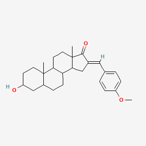 molecular formula C27H36O3 B2983970 (E)-3-hydroxy-16-(4-methoxybenzylidene)-10,13-dimethyltetradecahydro-1H-cyclopenta[a]phenanthren-17(2H)-one CAS No. 1095235-96-3