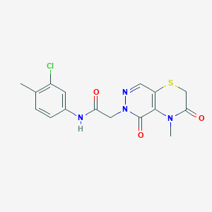 molecular formula C16H15ClN4O3S B2983976 N-(3-chloro-4-methylphenyl)-2-{4-methyl-3,5-dioxo-2H,3H,4H,5H,6H-pyridazino[4,5-b][1,4]thiazin-6-yl}acetamide CAS No. 1286720-73-7