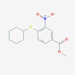 molecular formula C14H17NO4S B2984059 Methyl 4-(cyclohexylthio)-3-nitrobenzoate CAS No. 340974-13-2