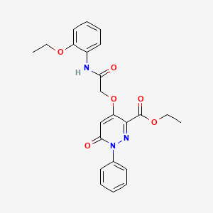 molecular formula C23H23N3O6 B2984062 ethyl 4-{[(2-ethoxyphenyl)carbamoyl]methoxy}-6-oxo-1-phenyl-1,6-dihydropyridazine-3-carboxylate CAS No. 899729-80-7