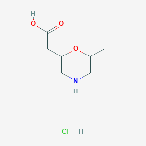 2-(6-Methylmorpholin-2-yl)acetic acid;hydrochloride