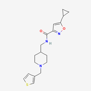 5-cyclopropyl-N-((1-(thiophen-3-ylmethyl)piperidin-4-yl)methyl)isoxazole-3-carboxamide