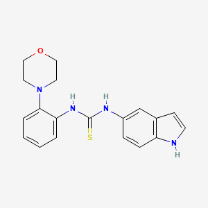 molecular formula C19H20N4OS B2984089 N-(1H-indol-5-yl)-N'-(2-morpholinophenyl)thiourea CAS No. 299207-79-7