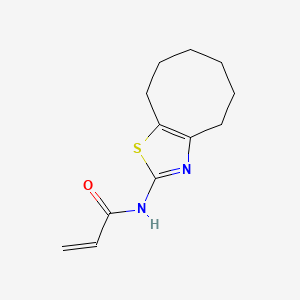molecular formula C12H16N2OS B2984100 N-(4,5,6,7,8,9-Hexahydrocycloocta[d][1,3]thiazol-2-yl)prop-2-enamide CAS No. 2189711-23-5