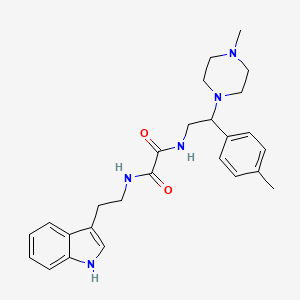 molecular formula C26H33N5O2 B2984105 N1-(2-(1H-indol-3-yl)ethyl)-N2-(2-(4-methylpiperazin-1-yl)-2-(p-tolyl)ethyl)oxalamide CAS No. 898452-31-8