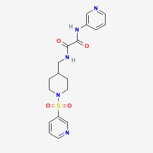molecular formula C18H21N5O4S B2984116 N1-(pyridin-3-yl)-N2-((1-(pyridin-3-ylsulfonyl)piperidin-4-yl)methyl)oxalamide CAS No. 1428351-48-7