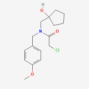 2-Chloro-N-[(1-hydroxycyclopentyl)methyl]-N-[(4-methoxyphenyl)methyl]acetamide