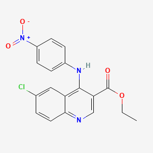 Ethyl 6-chloro-4-((4-nitrophenyl)amino)quinoline-3-carboxylate