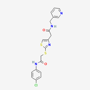 N-(4-chlorophenyl)-2-((4-(2-oxo-2-((pyridin-3-ylmethyl)amino)ethyl)thiazol-2-yl)thio)acetamide