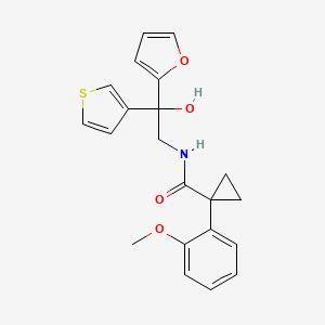 N-(2-(furan-2-yl)-2-hydroxy-2-(thiophen-3-yl)ethyl)-1-(2-methoxyphenyl)cyclopropanecarboxamide