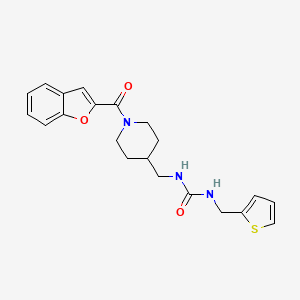1-((1-(Benzofuran-2-carbonyl)piperidin-4-yl)methyl)-3-(thiophen-2-ylmethyl)urea