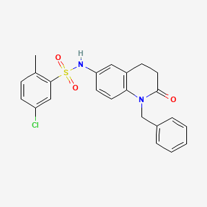 molecular formula C23H21ClN2O3S B2984195 N-(1-benzyl-2-oxo-1,2,3,4-tetrahydroquinolin-6-yl)-5-chloro-2-methylbenzenesulfonamide CAS No. 941954-98-9