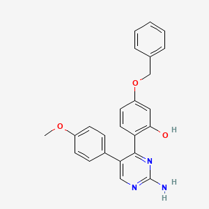 2-(2-Amino-5-(4-methoxyphenyl)pyrimidin-4-yl)-5-(benzyloxy)phenol
