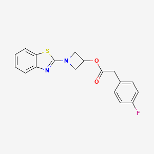 1-(Benzo[d]thiazol-2-yl)azetidin-3-yl 2-(4-fluorophenyl)acetate