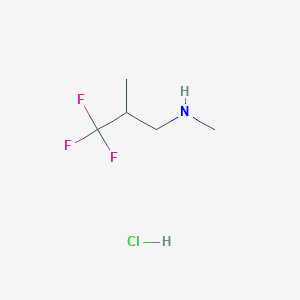 molecular formula C5H11ClF3N B2984246 Methyl(3,3,3-trifluoro-2-methylpropyl)amine hydrochloride CAS No. 2325969-73-9