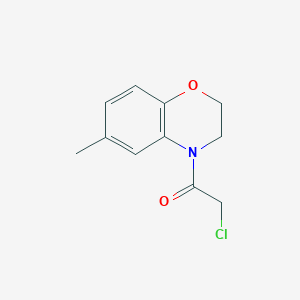 molecular formula C11H12ClNO2 B2984329 4-(Chloroacetyl)-6-methyl-3,4-dihydro-2H-1,4-benzoxazine CAS No. 22178-90-1