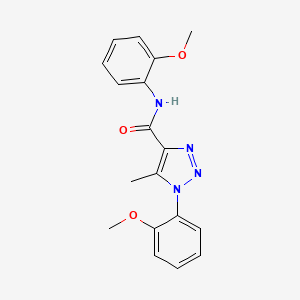 molecular formula C18H18N4O3 B2984338 N,1-bis(2-methoxyphenyl)-5-methyl-1H-1,2,3-triazole-4-carboxamide CAS No. 871323-21-6