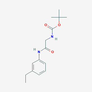 molecular formula C15H22N2O3 B2984384 N-(tert-butoxycarbonyl)-N1-(3-ethylphenyl)glycinamide CAS No. 1824025-23-1