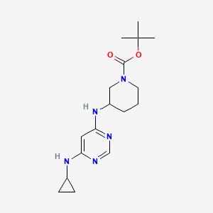 molecular formula C17H27N5O2 B2984425 tert-Butyl 3-((6-(cyclopropylamino)pyrimidin-4-yl)amino)piperidine-1-carboxylate CAS No. 1353944-47-4