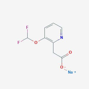 molecular formula C8H6F2NNaO3 B2984447 Sodium 2-[3-(difluoromethoxy)pyridin-2-yl]acetate CAS No. 2168684-50-0