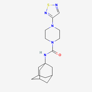 molecular formula C17H25N5OS B2984457 N-((1S,3s)-adamantan-1-yl)-4-(1,2,5-thiadiazol-3-yl)piperazine-1-carboxamide CAS No. 2319635-44-2